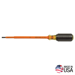 6017INS Insulated Screwdriver, 3/16-Inch Cabinet, 7-Inch Round Shank Image 