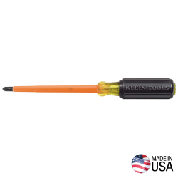 6034INS Insulated Screwdriver, #2 Phillips, 4-Inch Round Shank Image 