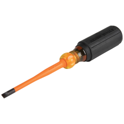 6924INS Slim-Tip Insulated Screwdriver, 1/4-Inch Cabinet, 4-Inch Round Shank Image 