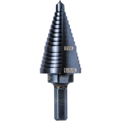 KTSB11 2-Step Drill Bit, 3/8-Inch Hex, Double Straight Flute, 7/8-Inch to 1-1/8-Inch Image 