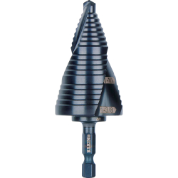 QRST15 Step Drill Bit, Quick Release, Double Spiral Flute, 7/8 to 1-3/8-Inch Image 