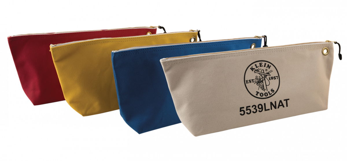 Klein Tools® Introduces Larger Canvas Zipper Bags for Convenient Storage