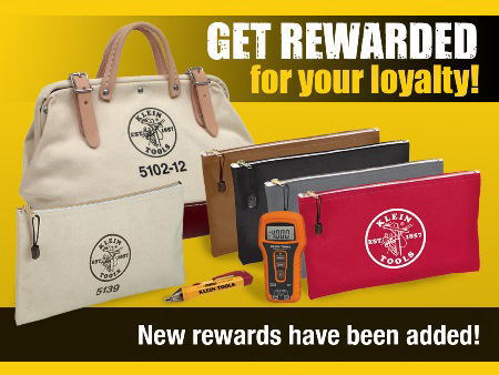 Klein Tools Loyalty Rewards - use your points to get free Klein gear!