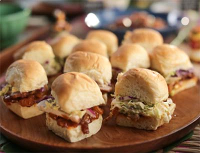 Delicious local BBQ from our slider station