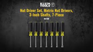 Nut Driver Set, Metric Nut Drivers, 3-Inch Shafts, 7-Piece (65160)