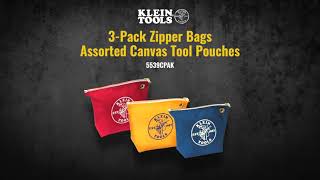 Zipper Bags, Assorted Canvas Tool Pouches, 3-Pack (5539CPAK)