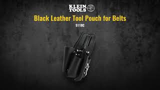 Black Leather Tool Pouch for Belts (5118C)