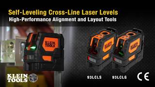 93LCLG, Self-leveling Green Cross Line Laser Level with Red Plumb Spot