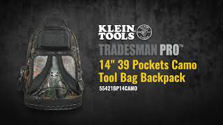 Tradesman Pro™ Tool Bag Backpack, 39 Pockets, Camo, 14-Inch (55421BP14CAMO)