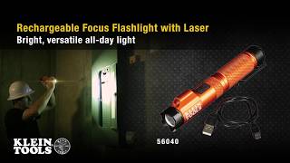 Rechargeable Focus Flashlight with Laser