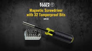 Magnetic Screwdriver with 32 Tamperproof Bits (32510)
