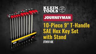 JTH910E   10 Piece 9 Journeyman™ T Handle SAE Hex Key Set