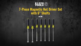 Nut Driver Set, Magnetic Nut Drivers, 6-Inch Shafts, 7-Piece (647M)
