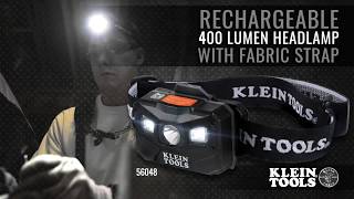 Rechargeable 400 Lumen Auto-Off Headlamp with Fabric Strap
