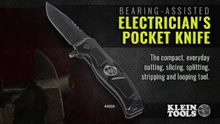 Electrician's Bearing-Assist Pocket Knife