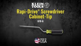 Rapi-Driv® Screwdriver, 3/16-Inch Cabinet Tip, 6-Inch Shank (670 6)