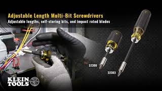 Multi-Bit Adjustable Length Screwdrivers: 14-in-1 and 8-in-1 Stubby