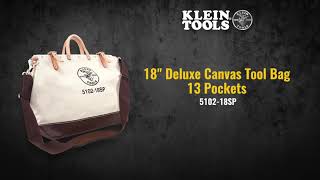 Deluxe Tool Bag, Canvas, 13 Pockets, 18-Inch (510218SP)