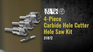 Hole Saw Kit, Carbide Hole Cutter, 4-Piece (31872)