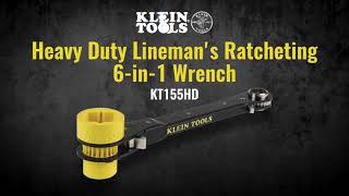 6-in-1 Lineman's Ratcheting Wrench, Heavy-Duty (KT155HD)